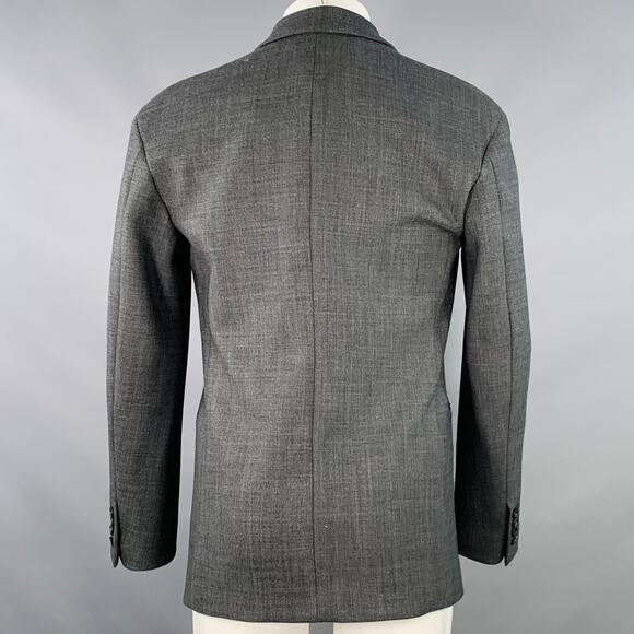 DIRK BIKKEMBERGS Size 36 Grey Black Polyester Wool Peak Lapel Sport Coat - Picture 4 of 11
